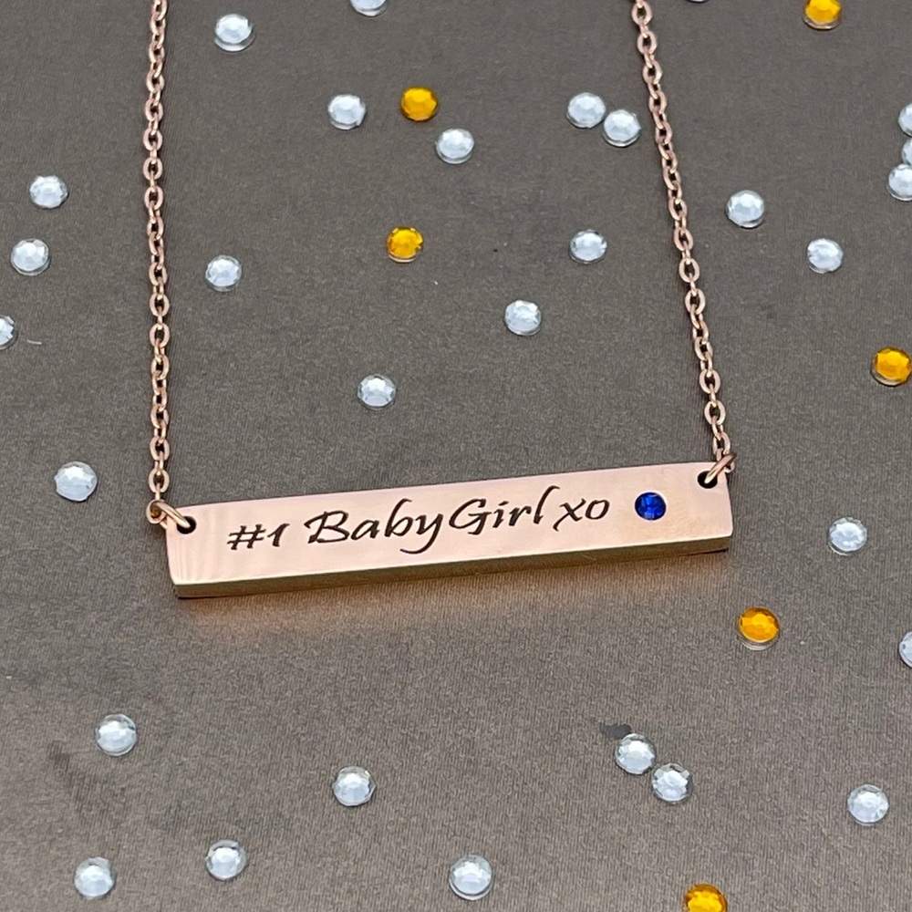 personalized necklace with birthstone